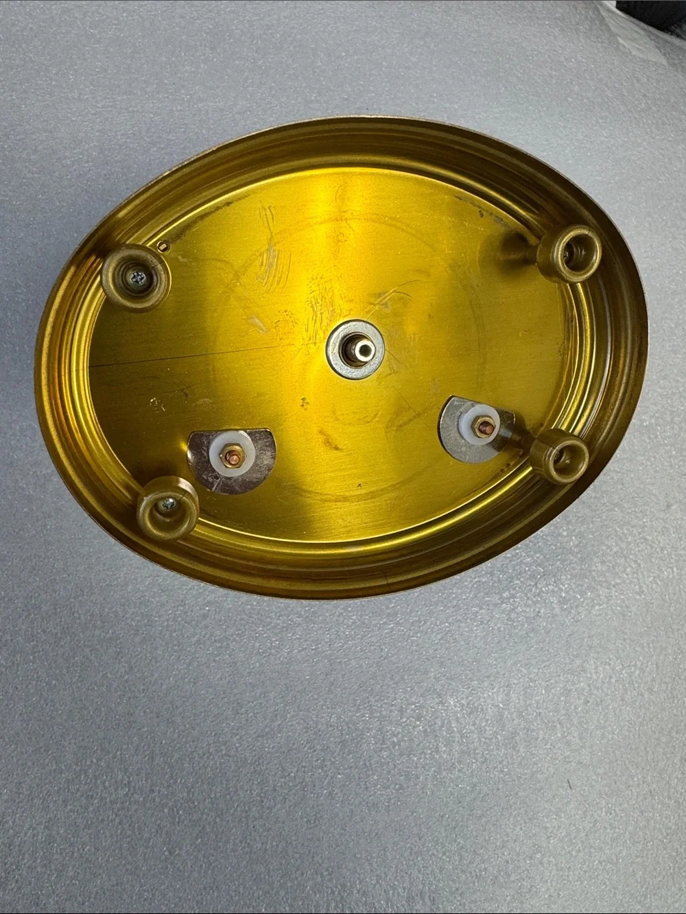 Montreux gold standing clock vintage